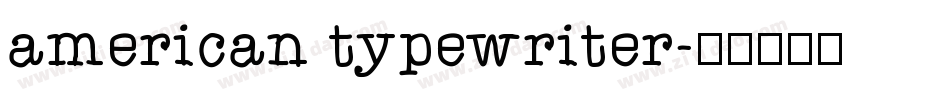 american typewriter字体转换